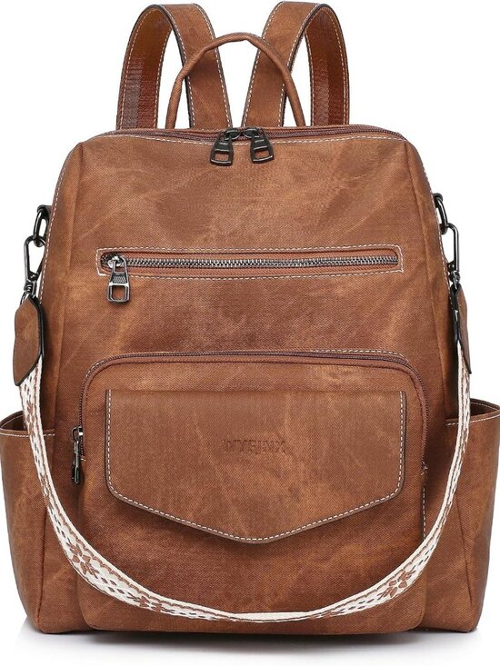 Stylish PU Leather Backpack Purse for Women - Small Travel Handbag & Shoulder main image 7